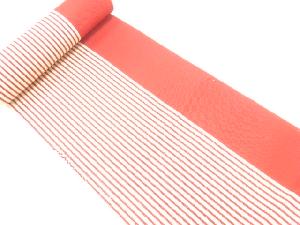 アンティーク　縞模様織出し帯地反物